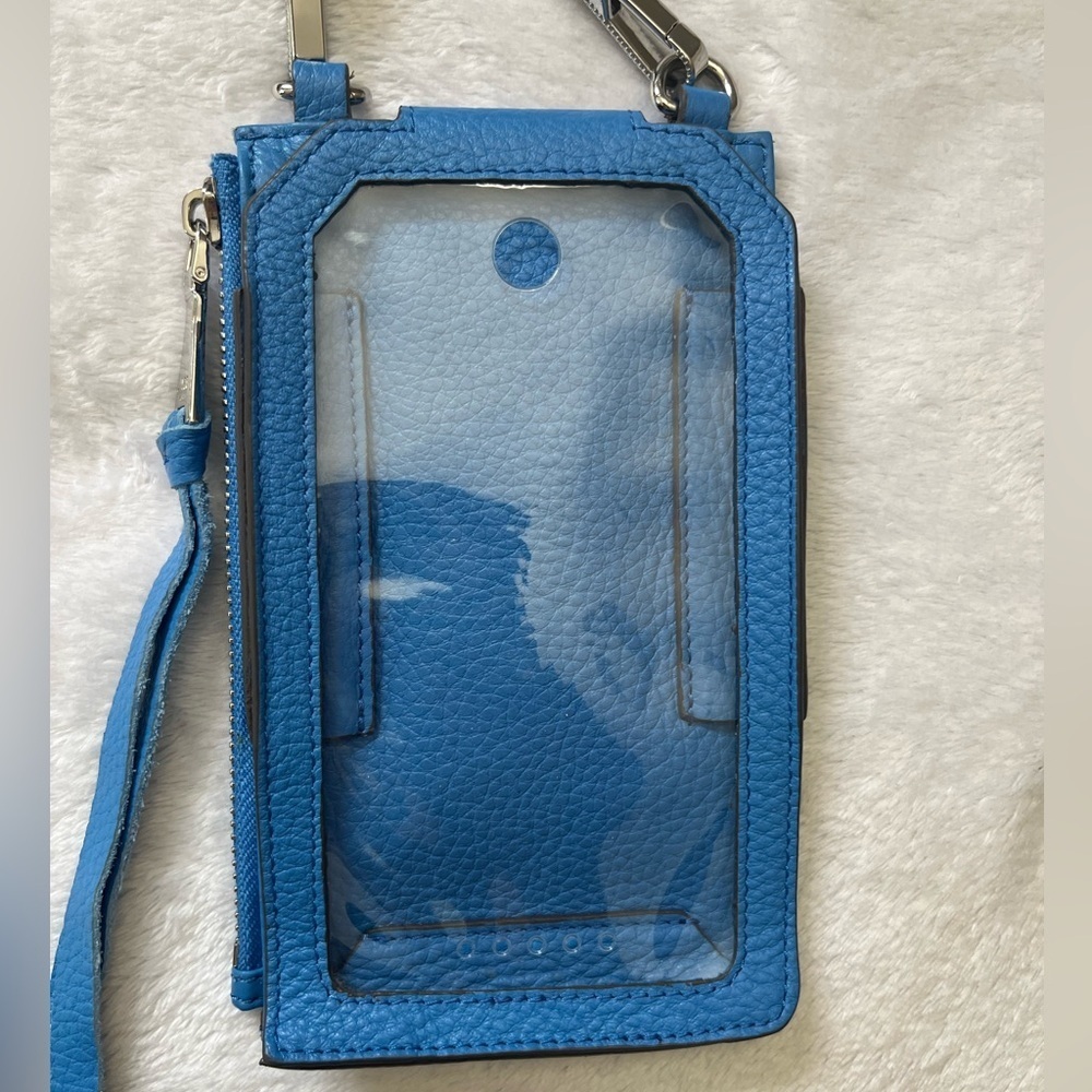 Aimee Kestenberg Leather Phone Crossbody Bag Bright Blue - Picture 10 of 15